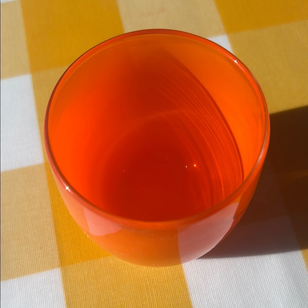 Orange Glassy Baby Candle Holder for Elegant Accents